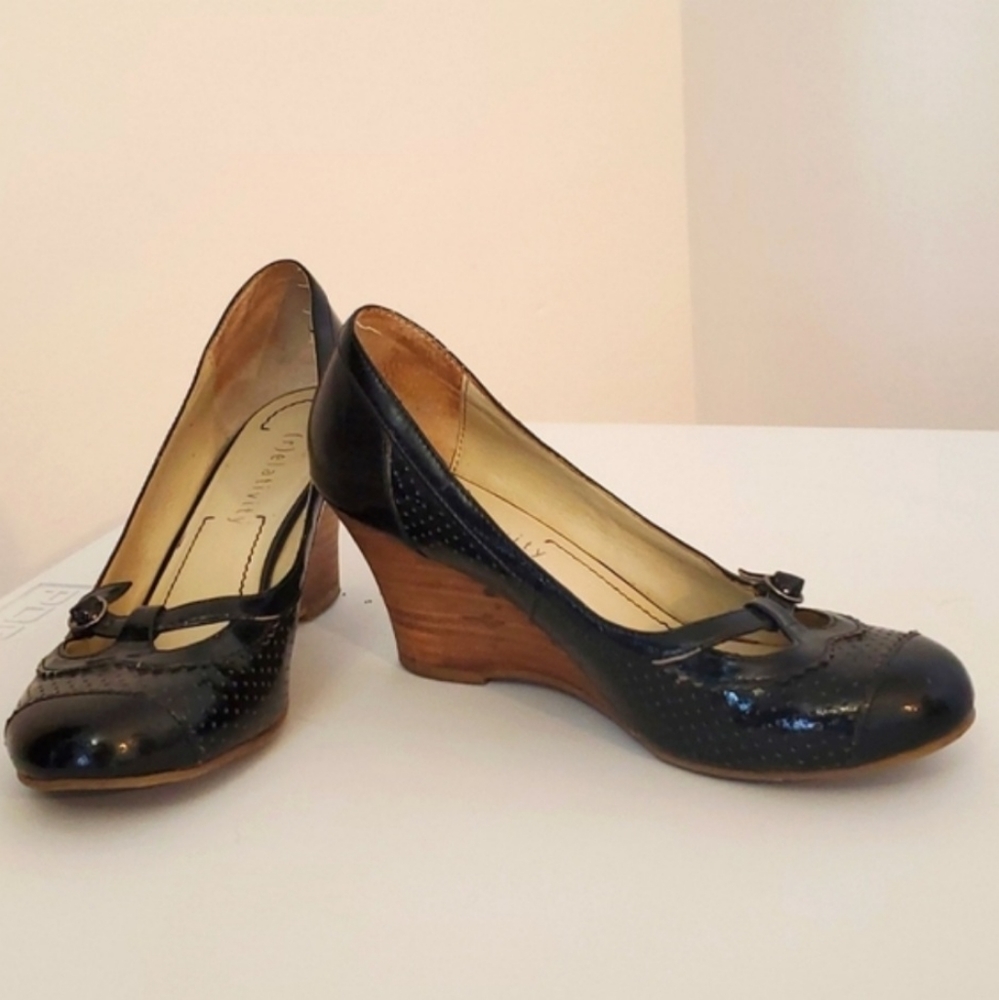 ♥️Cork wedge dress shoes, Relativity, sz 8